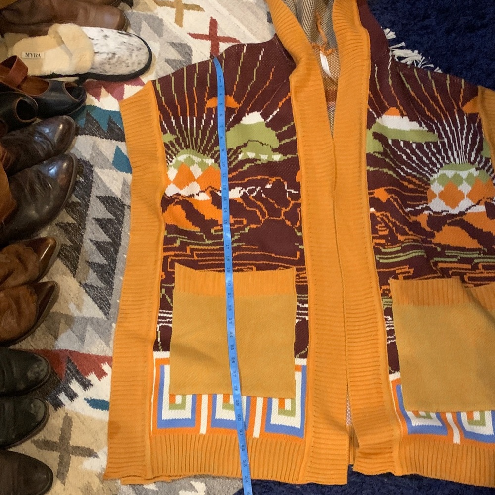 Colorful Open Front Cardigan - Picture 7 of 7